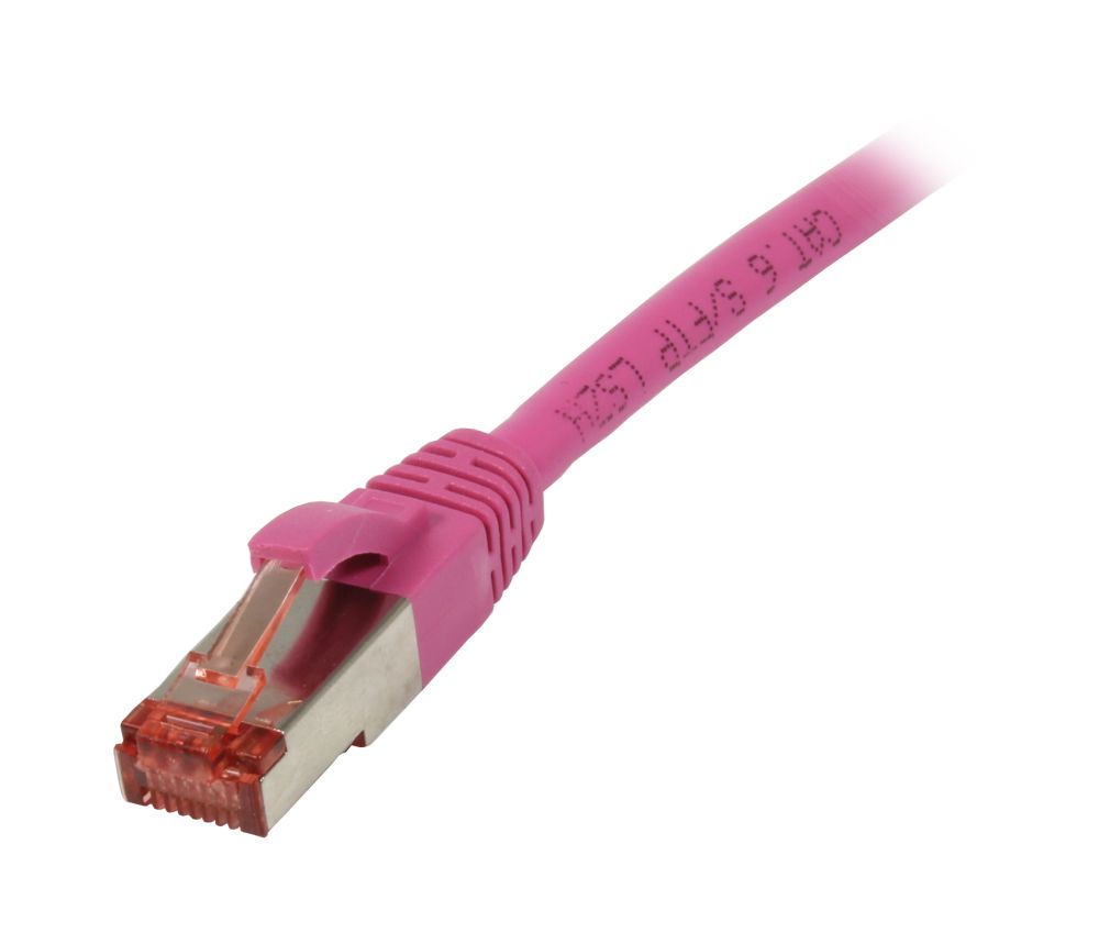 Patchkabel RJ45, CAT6 250Mhz, 10m magenta, S-STP(S/FTP), LSZH, Synergy 21,